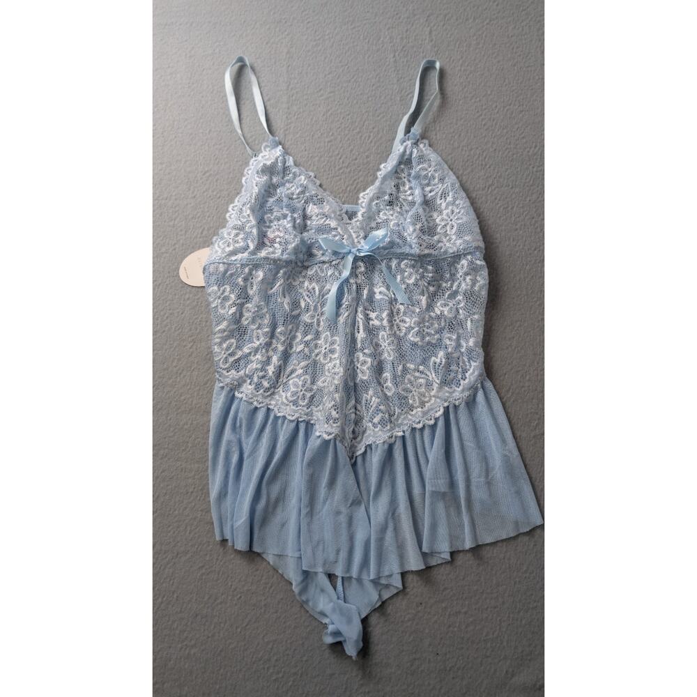 Avidlove Lace Babydoll Lingerie Chemise Nightwear Light Blue